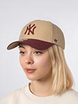 Бейсболка 47 BRAND арт. BCWS-SUMTT17WBP-KH96 New York Yankees MLB (кремовый / бордовый)